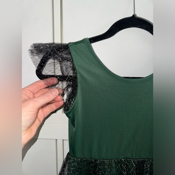 Dot Dot Smile Deluxe Green Halloween Witch Kitty Dress 8/10 - Picture 3 of 6